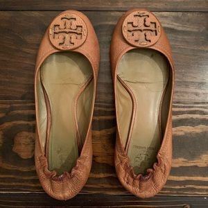Tory Burch Reva Tan Flats